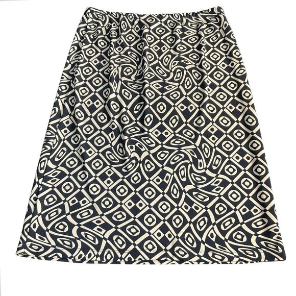 Vintage Johnny Was Black and Tan Geometric Print Knee Length Pencil Skirt Size L - Picture 2 of 8